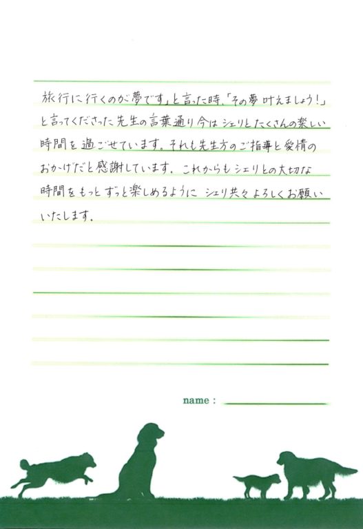 シェリくん(シーズー)の飼い主様の声