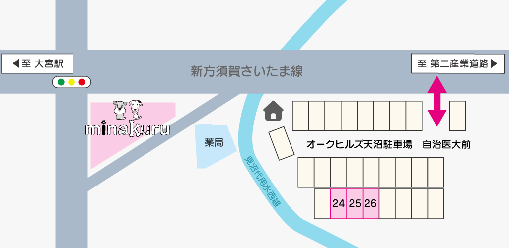 minakuru大宮店 駐車場マップ②